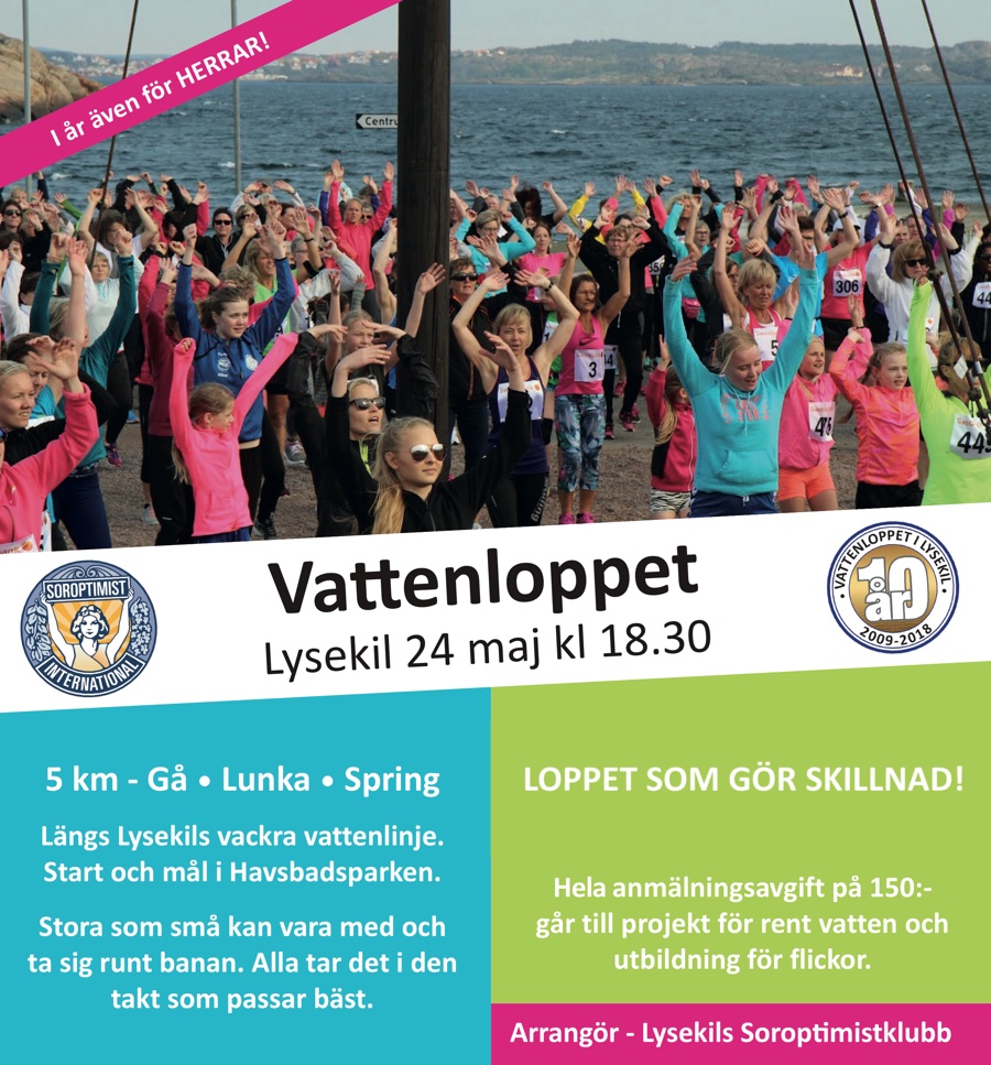 Vattenloppet i Lysekil firar 10-årsjubileum. I år är även männen inbjudna till loppet.
