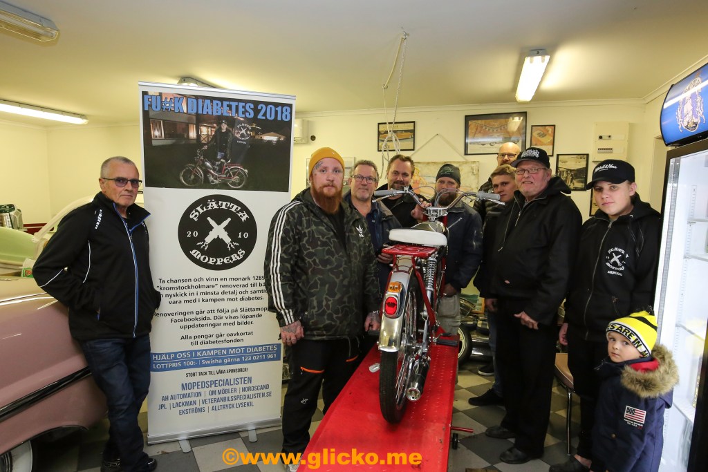 Stöd diabetesfonden genom att köpa en lott av Slättamoppers för 100:-. Du har chans att vinna en totalrenoverad moped av märket Monark. Alla pengar går oavkortat till diabetesfonden.Vinnaren dras på torsdag vid&nbsp;19:30.