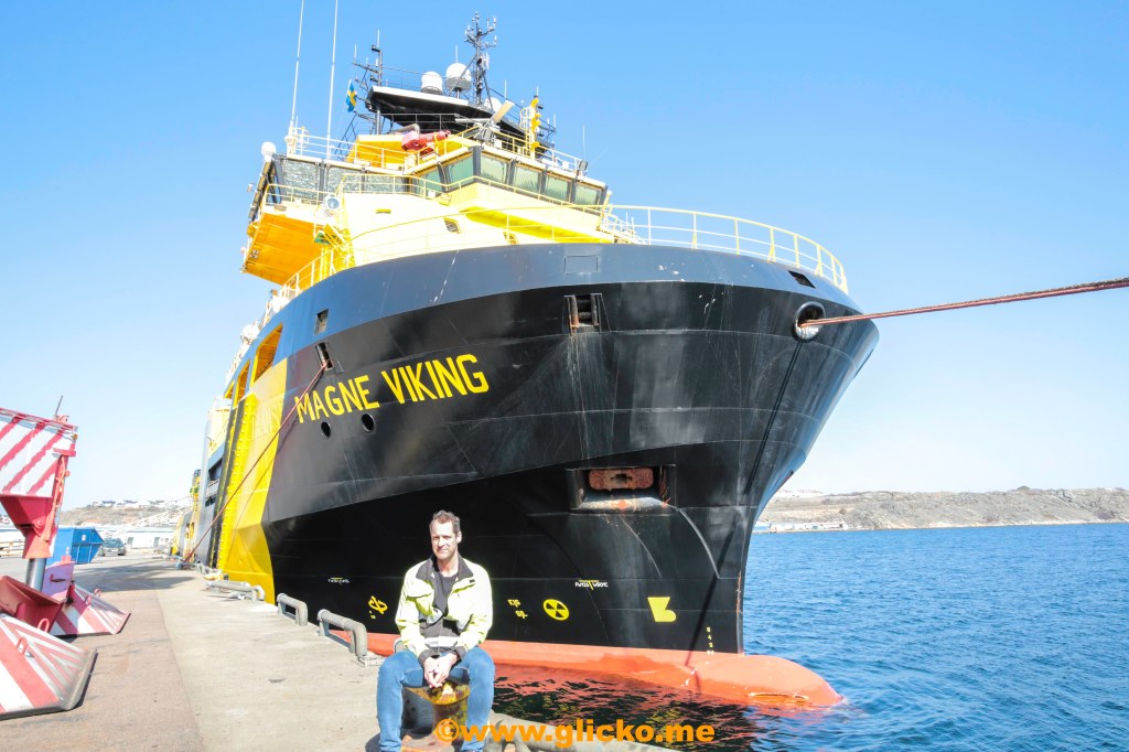 Lysekil har idag haft besök av de norska fartygen Magne Viking och Njord Viking. På Magne Viking jobbar Savan Schenberg som är född i Lysekil