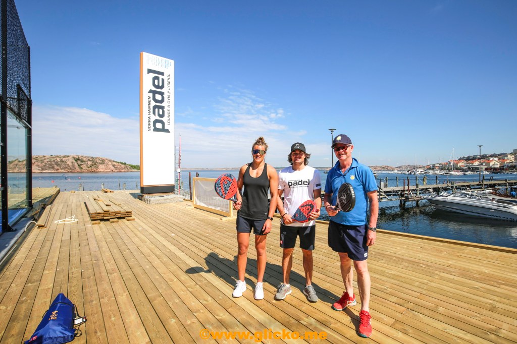 Anna Swenn-Larsson och Mattias Rönngren från Sveriges alpina skidlandslag gästade Norra Hamnen Padel Lounge & Gym här i&nbsp;Lysekil