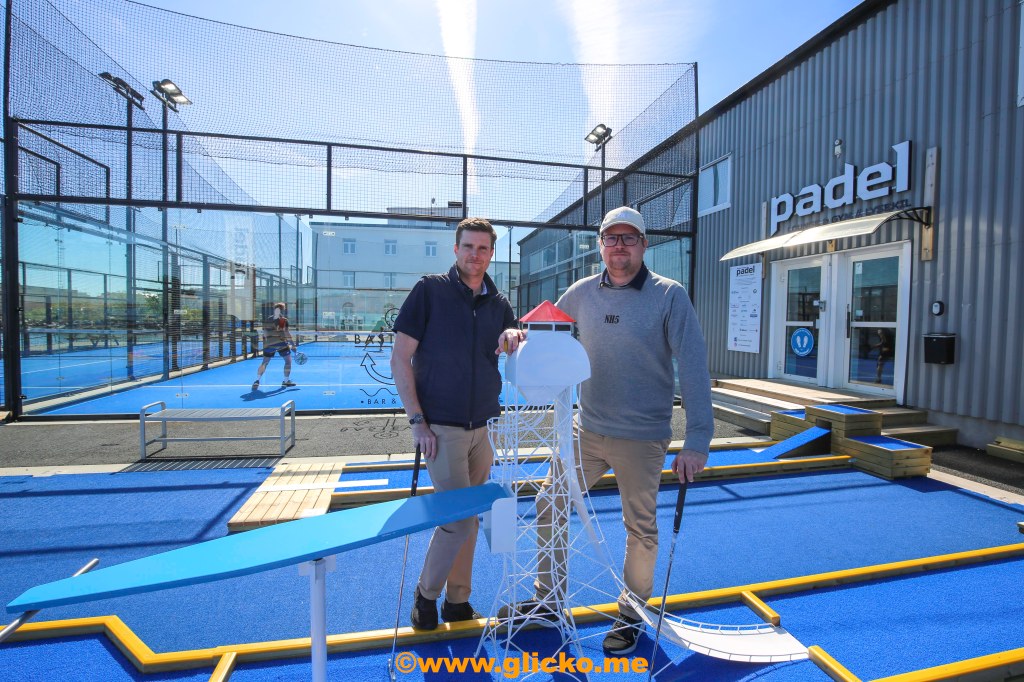 Bangolf & glass lockade vid smygpremiären av Arena&nbsp;Rinkenäs