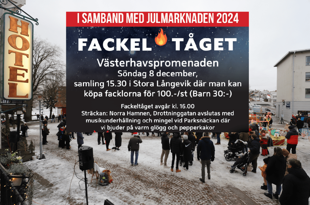Julmarknad med fackeltåg