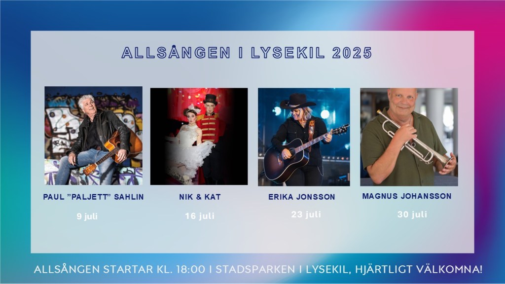 Här är sommarens artister till Allsången i&nbsp;Lysekil