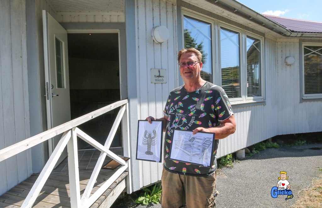 Claes Sandberg ställer ut sina teckningar på Wiggersviks camping