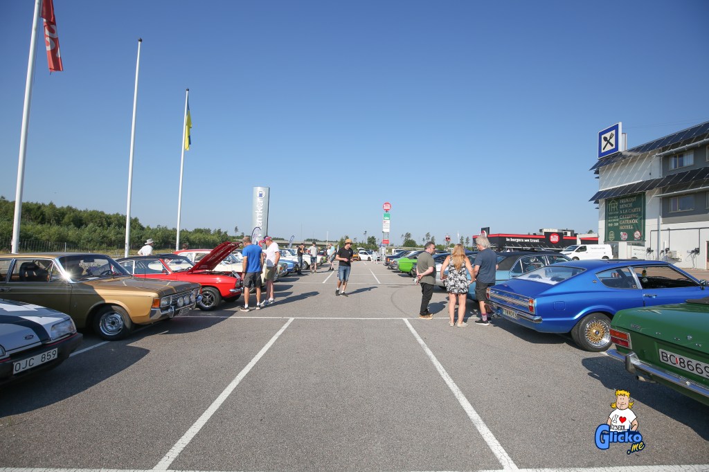 Classic Ford Meet på Trestad Center lockade många trots värmen